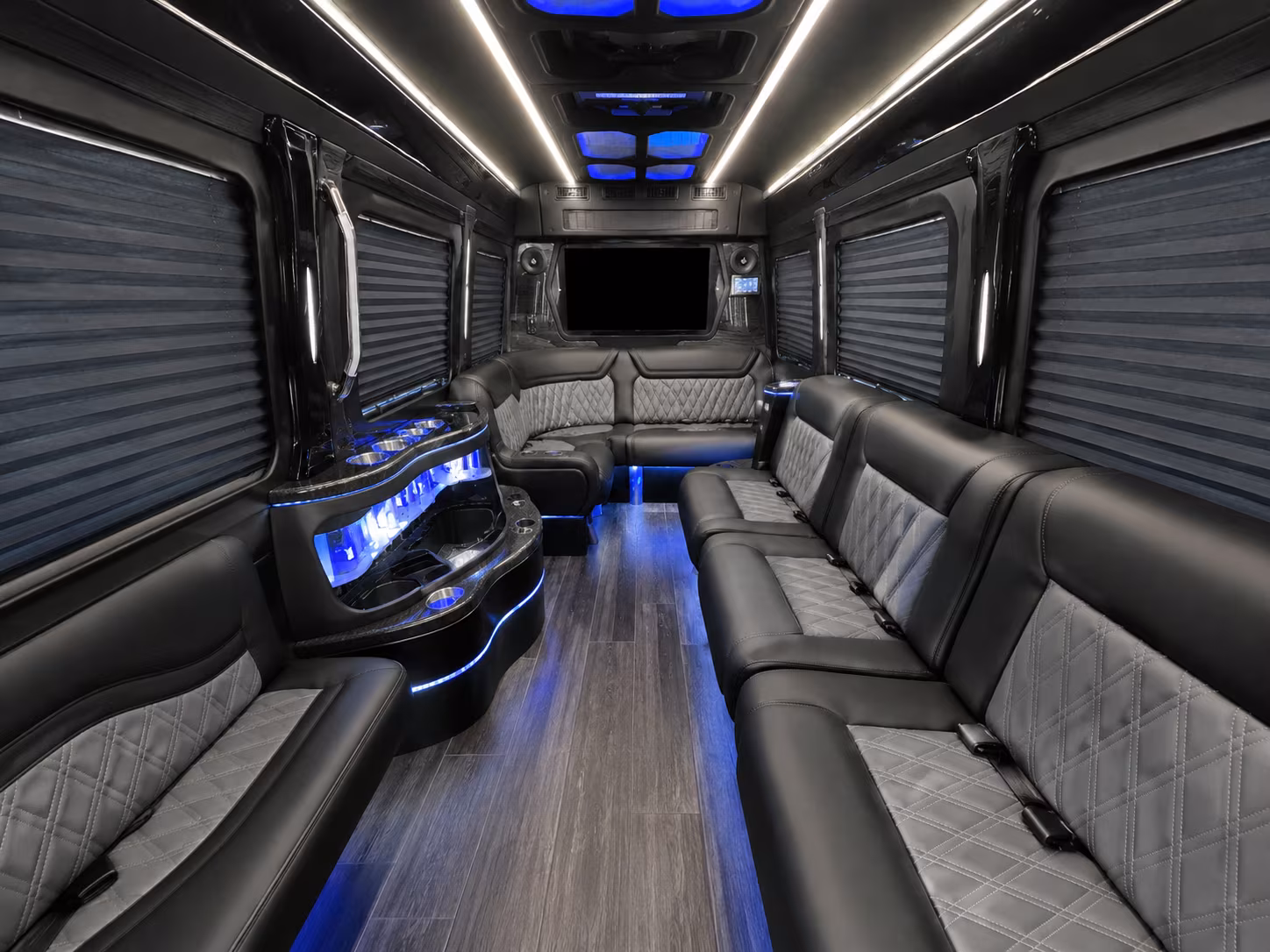 sugar land 50 passenger party bus inside