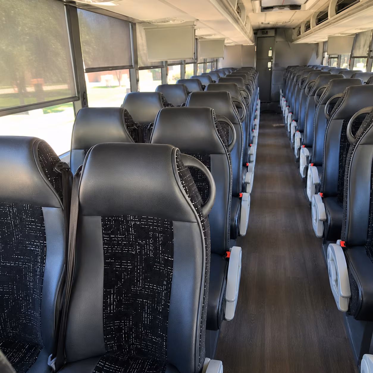 sugar land charter bus services interior